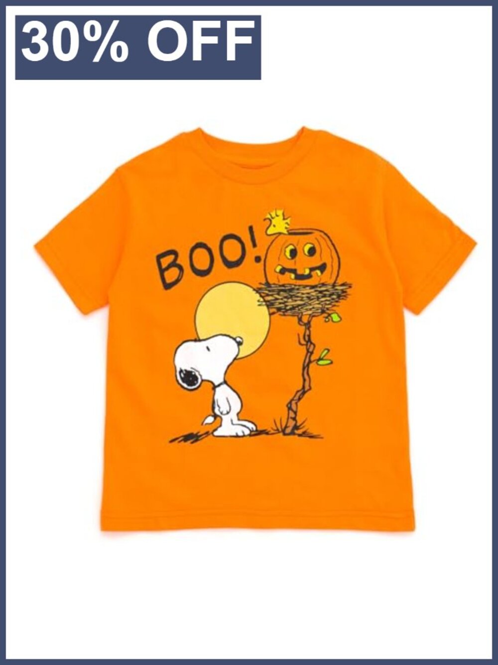 Peanuts Snoopy Woodstock Halloween Glow Tee Toddler Kids Shirt